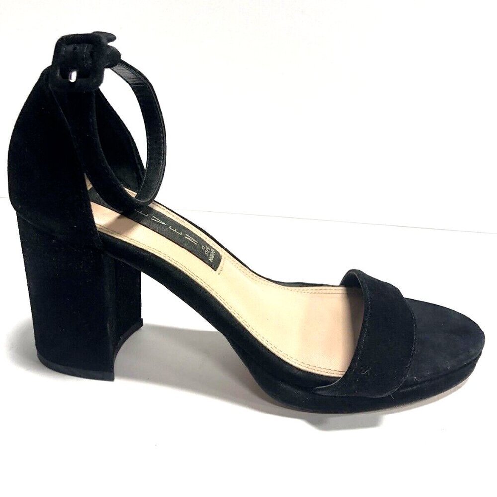 Steve Maddem Women’s Vino, Black Ankle Strap Sandals, Size 6M